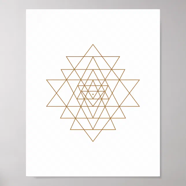 Sri Yantra Sacred Geometry Wall Art Poster | Zazzle