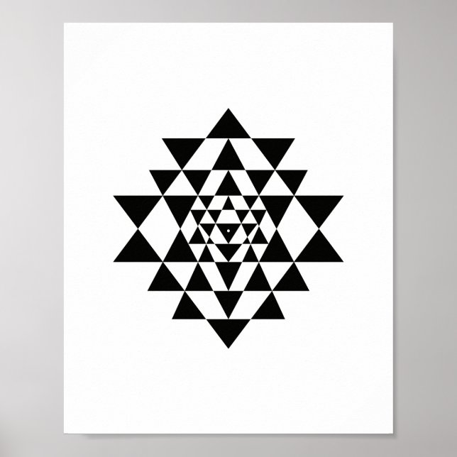Sri Yantra Sacred Geometry Wall Art Poster (Front)