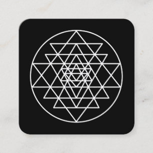 Sri Yantra Square Business Card