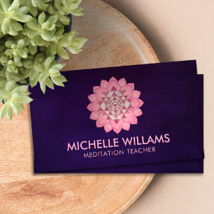 Sri Yantra / Sri Chakra in Lotus Flower Business Business Card