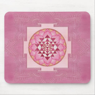 Sri Yantra / Sri Chakra in lotus Mouse Pad