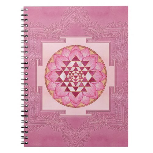 Sri Yantra  Sri Chakra in lotus Notebook