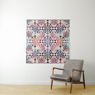 Sri Yantra / Sri Chakra Pattern - Paint texture Tapestry