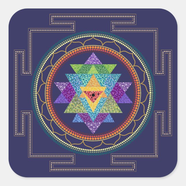 Sri Yantra sticker (Front)