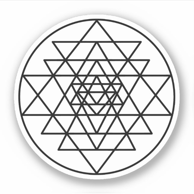 Sri Yantra Sticker (Front)