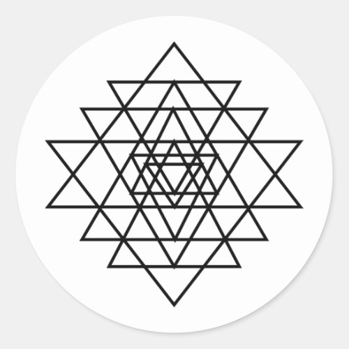 Sri Yantra Symbol _ Classic Round Sticker