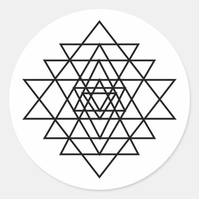 Sri Yantra Symbol - Classic Round Sticker (Front)