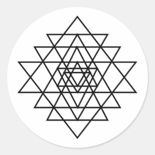 Sri Yantra Symbol - Classic Round Sticker
