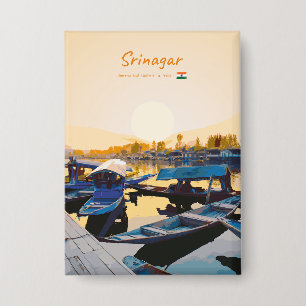 Srinagar, India - Dal Lake Shikara Boats Button