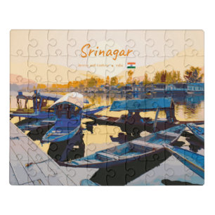 Srinagar, India - Dal Lake Shikara Boats Jigsaw Puzzle