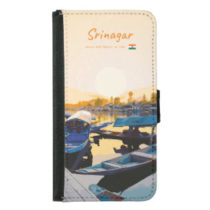 Srinagar, India - Dal Lake Shikara Boats Samsung Galaxy S5 Wallet Case