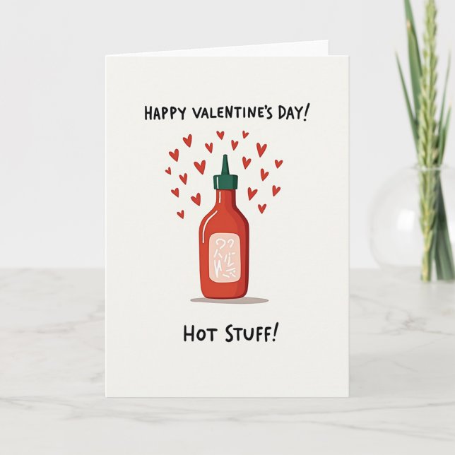 Sriracha Hot Valentine Card (Front)