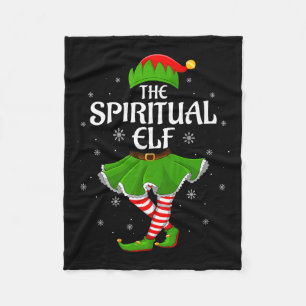 Sritual Elf Christmas Family Girls Women Elf Squad Fleece Blanket
