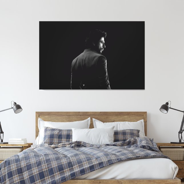 SRK Shahrukh Khan King Of Bollywood Canvas Print (Insitu(Bedroom))