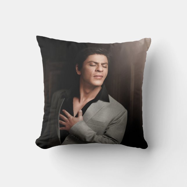 SRK Shahrukh Khan King Of Bollywood Throw Pillow (Front)