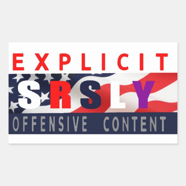 Srsly Murica Design 1 Stickers (Front)