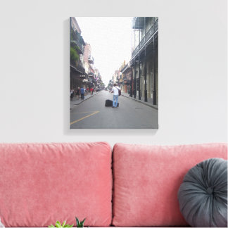 Srteet Musician French Quarter  Canvas Print