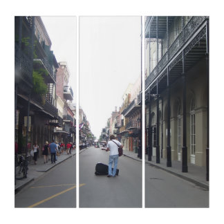 Srteet Musician French Quarter  Triptych