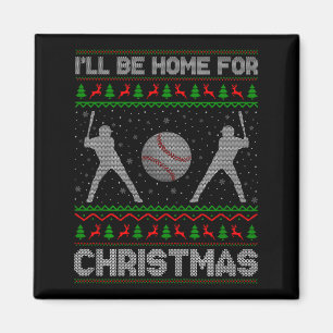 Srty Baseball Player Ugly Christmas Sweaters Xmas Magnet
