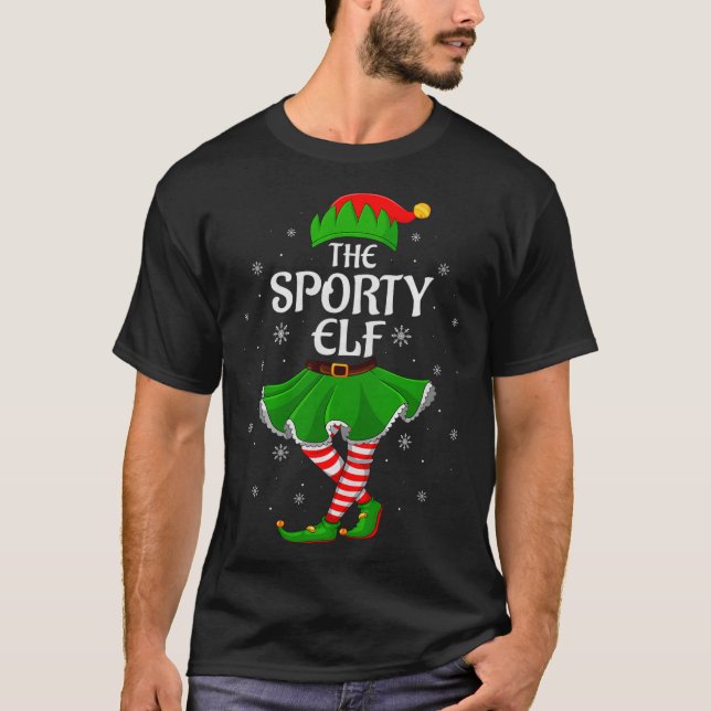 Srty Elf Christmas Family Girls Women Elf Squad Xm T-Shirt (Front)