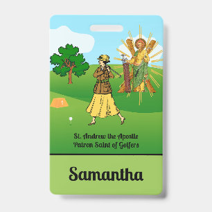 SS. Andrew & Jude with 2 Female Golfers Badge