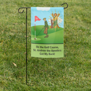 SS. Andrew & Jude with 2 Male Golfers Garden Flag