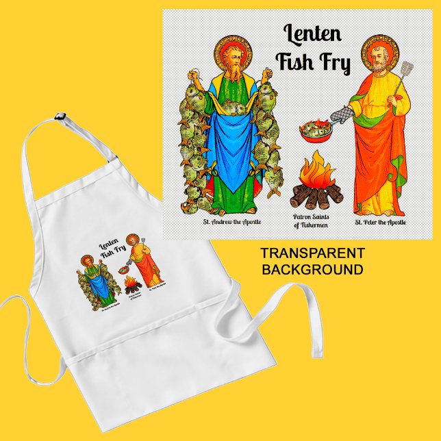 SS. Andrew & Peter's Fish Fry Cookout (Plain) Adult Apron (Creator Uploaded)