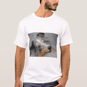 SS Blue Merle White and Tan clothes T-Shirt