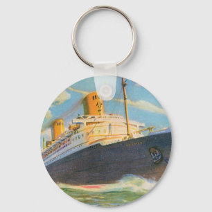 SS Bremen at Sea Keychain