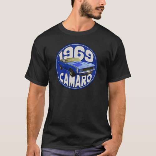 SS Camaro 1969 dark blue T_Shirt