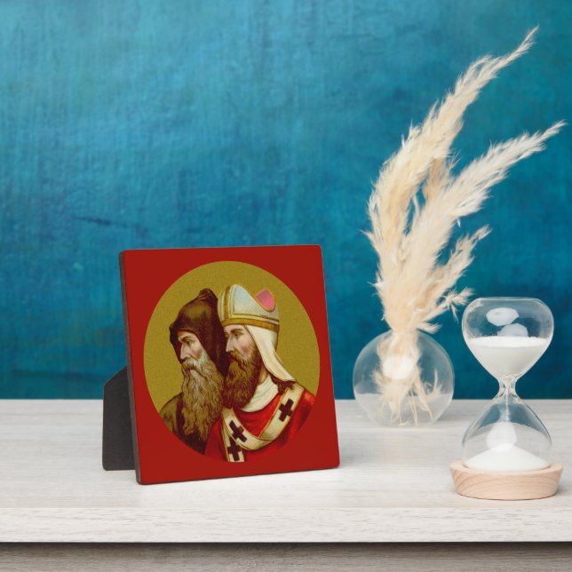 SS. Cyril & Methodius (M 001) 5.25"x5.25" Square Plaque (Insitu)