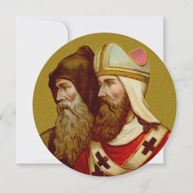 SS. Cyril & Methodius (M 001)  Blank Greeting Card (Front)