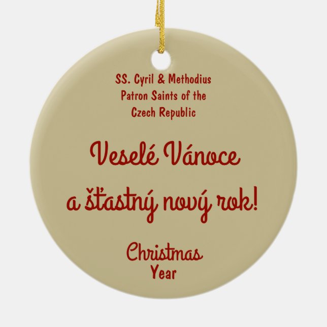 SS. Cyril & Methodius (M 001) Ceramic Ornament (Back)