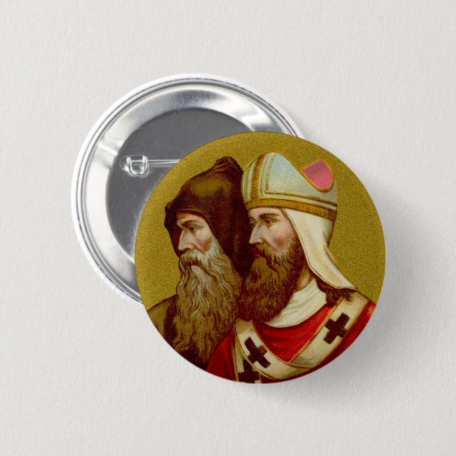 SS. Cyril & Methodius (M 001) Pinback Button (Front & Back)