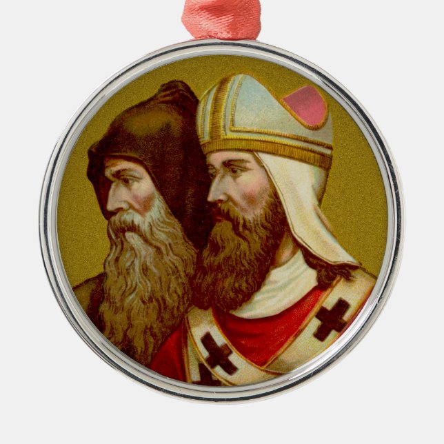 SS. Cyril & Methodius (M 001) Premium Metal Ornament (Front)