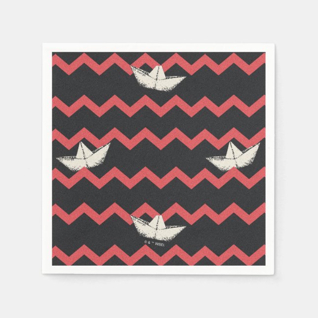 SS Georgie Boat Chevron Pattern Napkins (Front)
