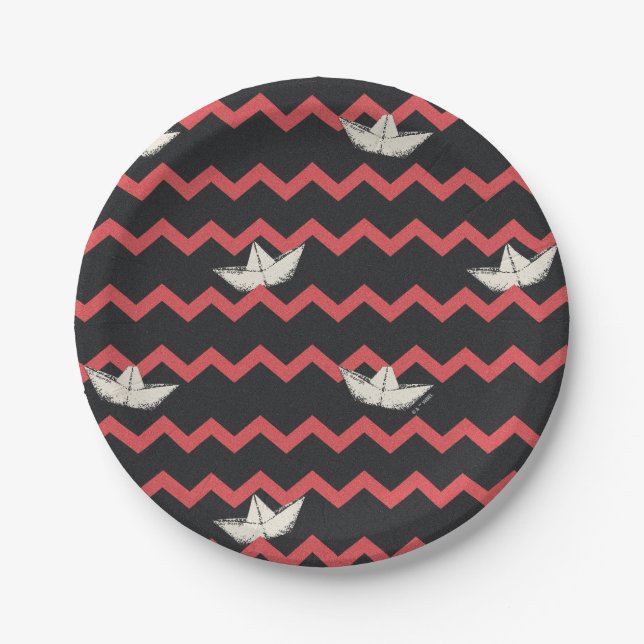 SS Georgie Boat Chevron Pattern Paper Plates (Front)