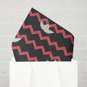 SS Georgie Boat Chevron Pattern Tissue Paper