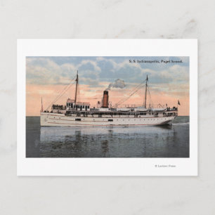 SS Indianapolis Steamer View Postcard