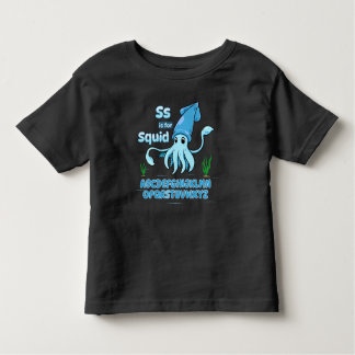 Ss is for Squid - cartoon - learning alphabet Toddler T-shirt