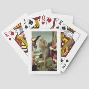 SS. Michael, Andrew and Onuphrius (oil on panel) Poker Cards