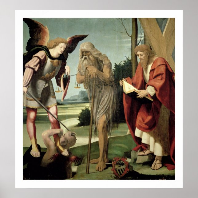SS. Michael, Andrew and Onuphrius (oil on panel) Poster (Front)