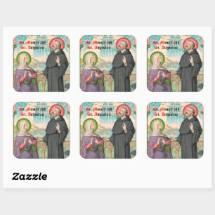 SS. Monica and Augustine at Ostia (SAU 047) Square Sticker
