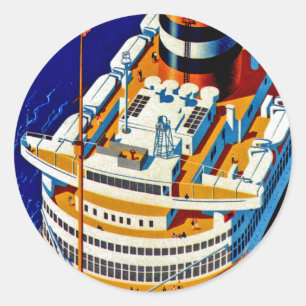 SS Nieuw Amsterdam Classic Round Sticker