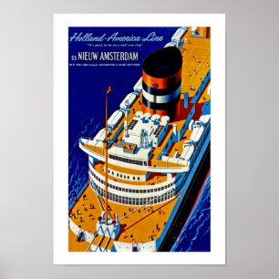 SS Nieuw Amsterdam Poster