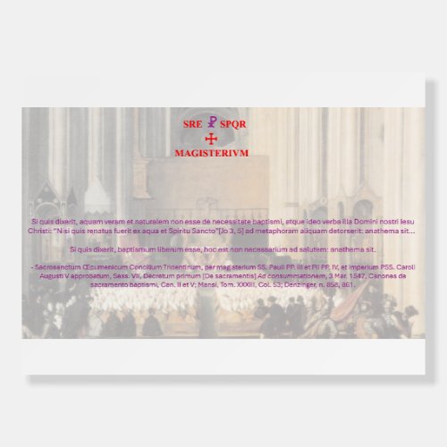 SS. Œcumenici Concilii Tridentini Canones II et V  Foam Board
