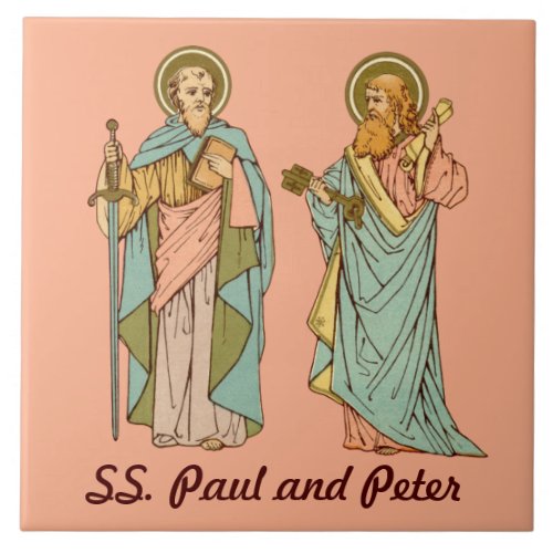 SS Paul and Peter Apostles RLS 13  14 Ceramic Tile