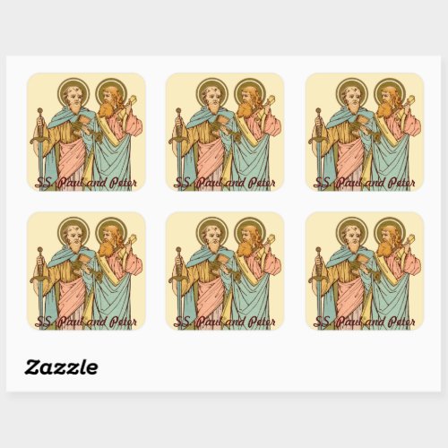 SS Paul and Peter Apostles RLS 13  14 Square Sticker