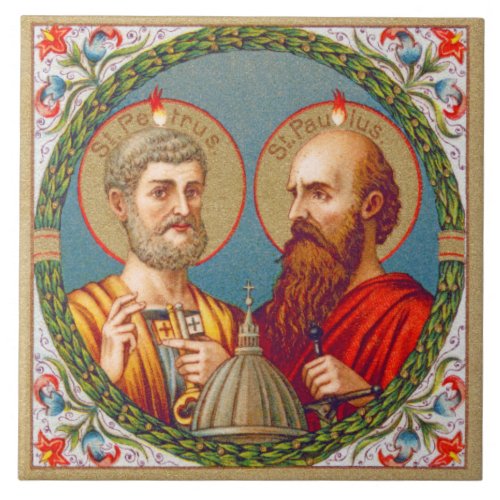 SS Peter and Paul Apostles JMAS 01 Ceramic Tile