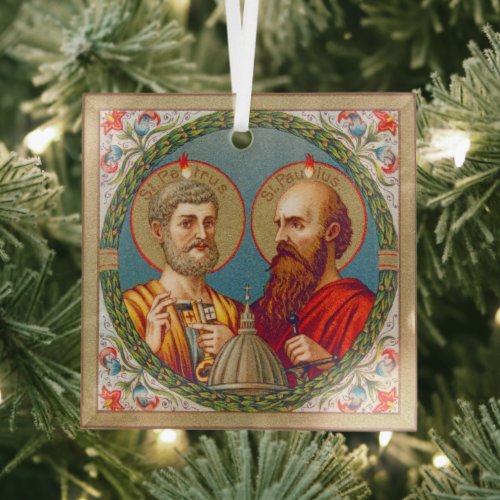 SS Peter and Paul Apostles JMAS 01 Glass Ornament